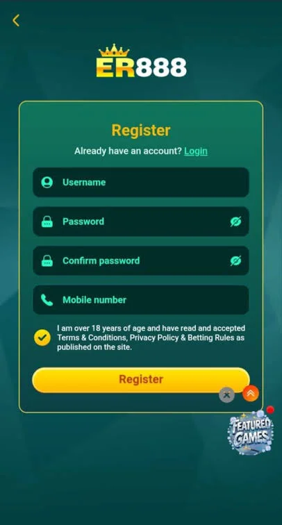 ER888 Game Registration