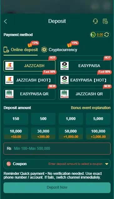 PK365 Game Deposit